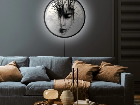 Quadro tondo luminoso 02